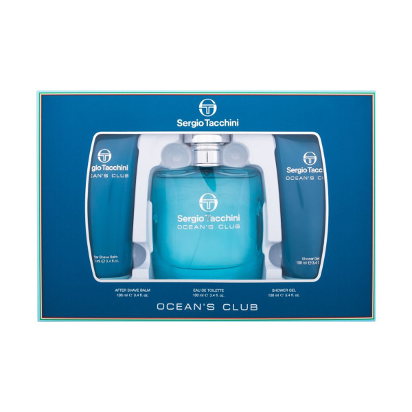 Sergio Tacchini Ocean´s Club rinkinys vyrams (EDT, 100 ml + dušo želė, 100 ml + balzamas po skutimosi, 100 ml)