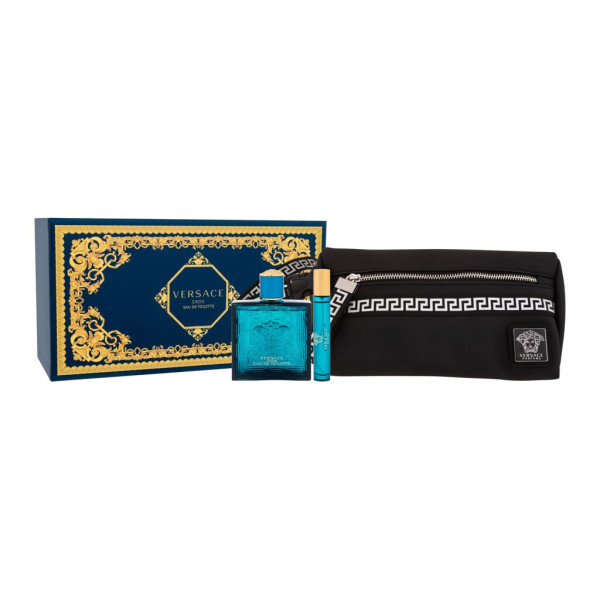 Versace Eros Eau de Toilette rinkinys vyrams (Edt 100 ml + Edt 10 ml + Cosmetic Bag)