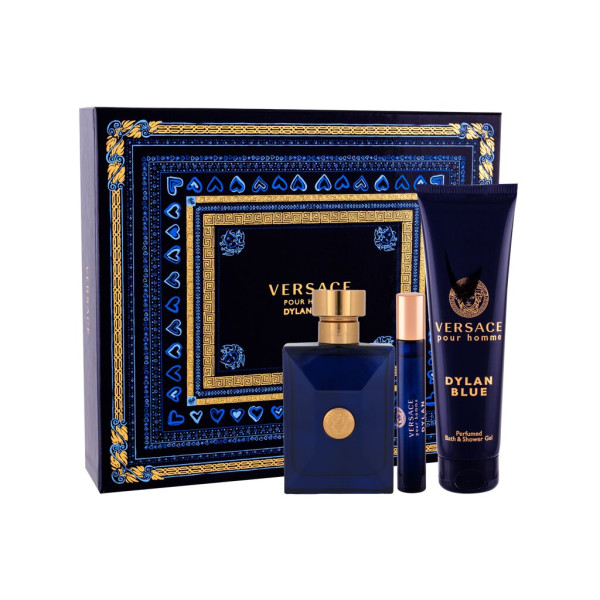 Versace Pour Homme Dylan Blue Eau de Toilette rinkinys vyrams (Edt 100 ml + Edt 10 ml + Shower Gel 150 ml)