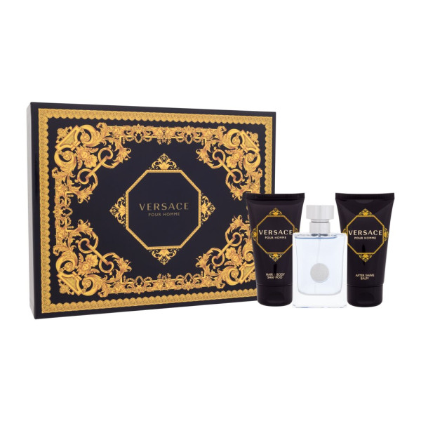 Versace Pour Homme rinkinys vyrams (EDT, 50 ml + dušo želė, 50 ml + balzamas po skutimosi, 50 ml)