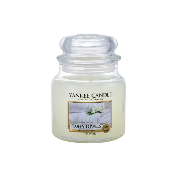 Yankee Candle Fluffy Towels Scented Candle kvapioji žvakė, 411 g