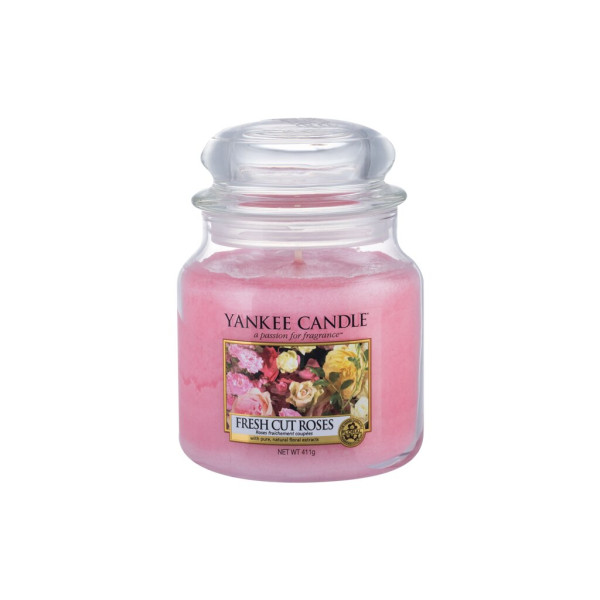 Yankee Candle Fresh Cut Roses Scented Candle kvapioji žvakė, 411 g