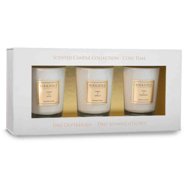 Birkholz Mini Scented Candle Cosy Time Set 3x60g