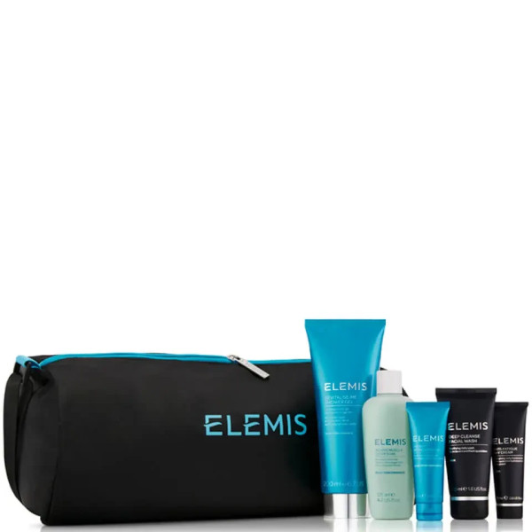Elemis Body Performance Collection Set: Deep Cleanse Facial Wash, 50 ml + Anti-Fatigue Day Cream, 20 ml + Revitalise Me Shower Gel, 200 ml + Aching Muscle Super Soak, 125 ml + Instant Refreshing Gel, 20 ml