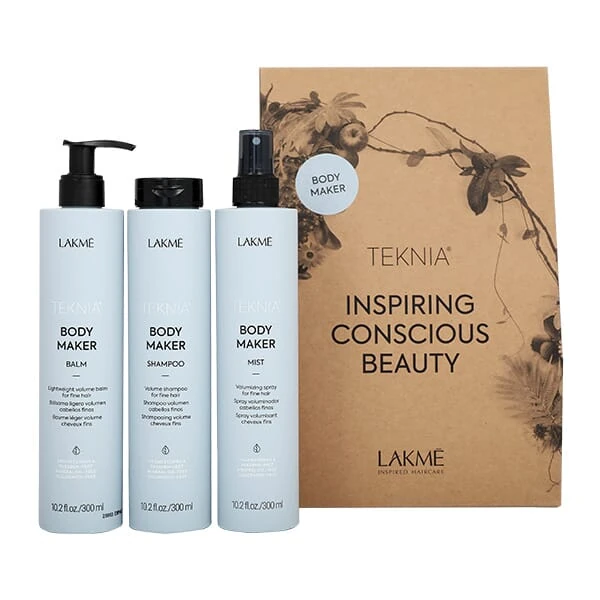 Lakme Tkn Retail Pack Body Maker: Shampoo, 300 ml + Balm, 300 ml + Mist, 300 ml