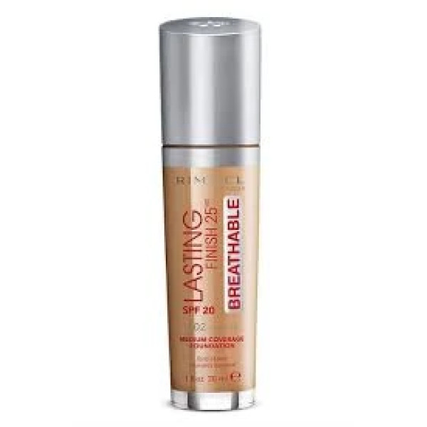 Rimmel Lasting Finish 25Hr Breathable Foundation 502 Noisette, 30 ml