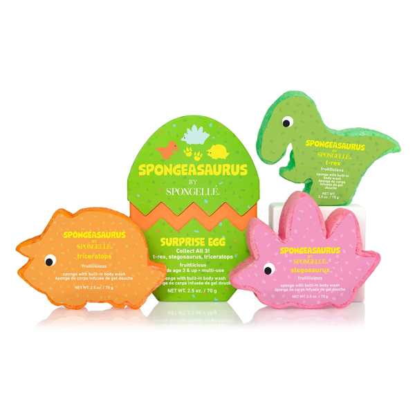 Spongelle Sponge Animals Spongeasaurus Collection Triceratops 1pc