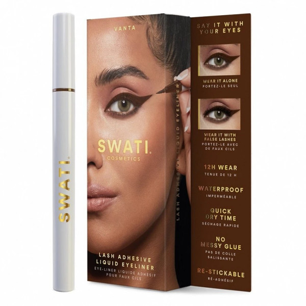 Swati Lash Adhesive Liquid Eyeliner Vanta Brown