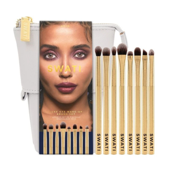 Swati Luxe Eye Make-Up Brush Set Gold 8 pcs