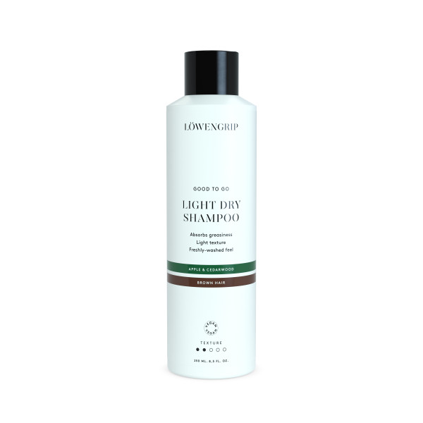 Löwengrip Good To Go Light Dry Shampoo For Brown Hair sausas šampūnas tamsiems plaukams, 250 ml