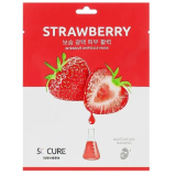 5C Cure Strawberry Intensive Ampoule Mask lakštinė veido kaukė su braškių ekstraktu, 1 vnt.