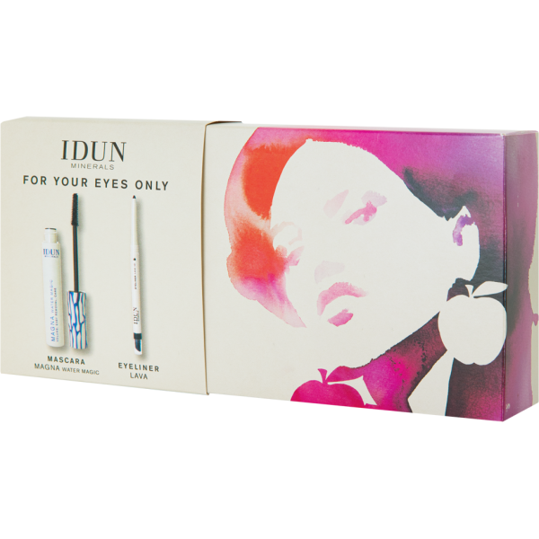 IDUN Minerals akių makiažo rinkinys FOR YOUR EYES ONLY (akių pieštukas, blakstienų tušas)