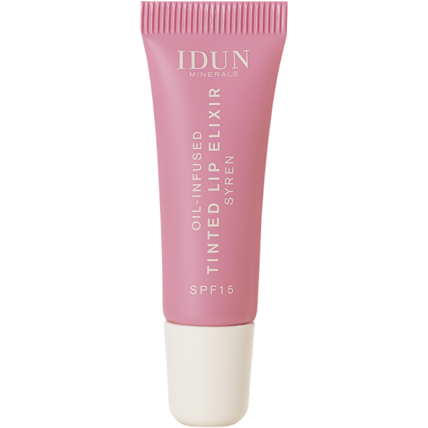 IDUN Minerals atspalvį suteikiantis lūpų aliejus-eliksyras Syren, 8 ml (spalva pelenų rožės - Mauve Pink)