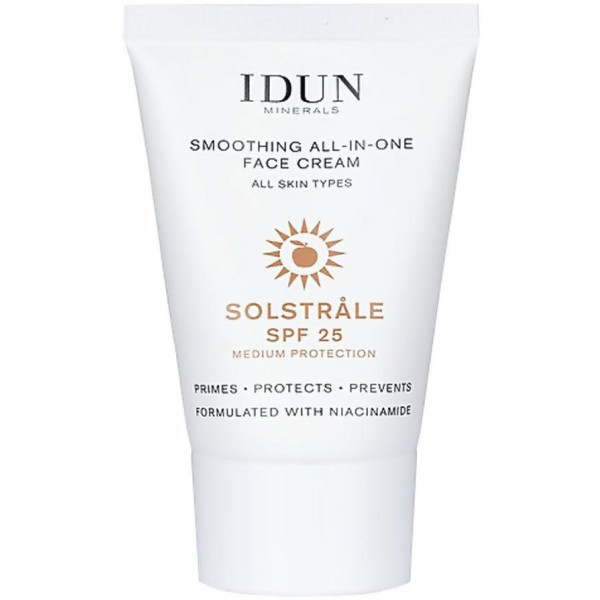 Idun Minerals glotinamasis veido kremas ALL IN ONE su niacinamidu, visų tipų odai, SPF 25, 30 ml