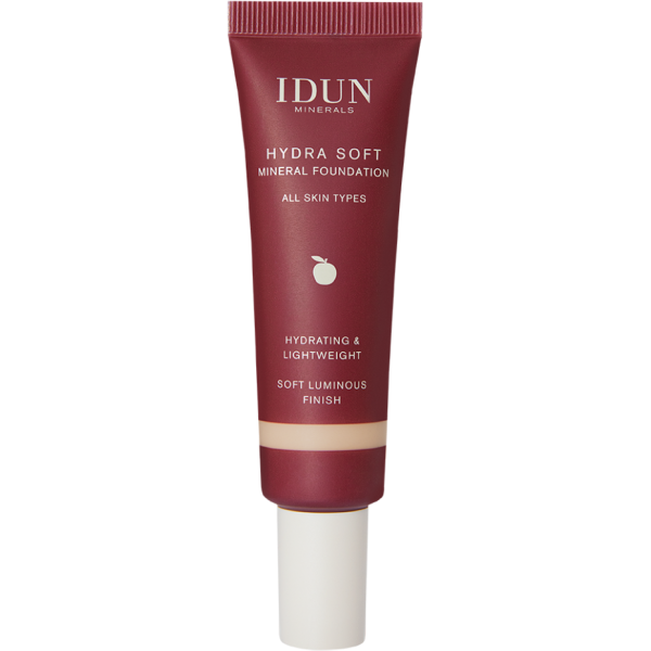 IDUN Minerals Hydra Soft skystas mineralinis makiažo pagrindas, atspalvis: Nr. 1253 Freja (Light, Warm), 30 ml 