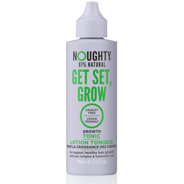 NOUGHTY Get Set Grow plaukų augimą skatinantis tonikas su hialurono rūgštimi ir žirnių kompleksu, 75 ml