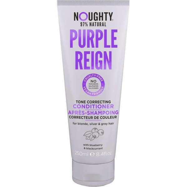 Noughty Purple Reign geltonus plaukų atspalvius koreguojantis kondicionierius su mėlynių ir juodųjų serbentų ekstraktais, 250 ml