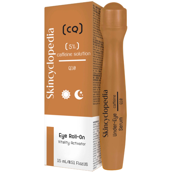 Skincyclopedia Eye Roll-On Vitality Activator rutulinis paakių serumas su kofeinu ir Q10, 15 ml