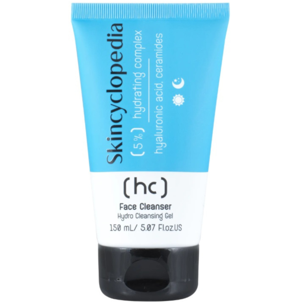 Skincyclopedia Face Cleanser Hydro Cleansing Gel veido prausiklis su 5% drėkinamuoju kompleksu, hialurono rūgštimi, keramidais ir niacinamidu, 150 ml