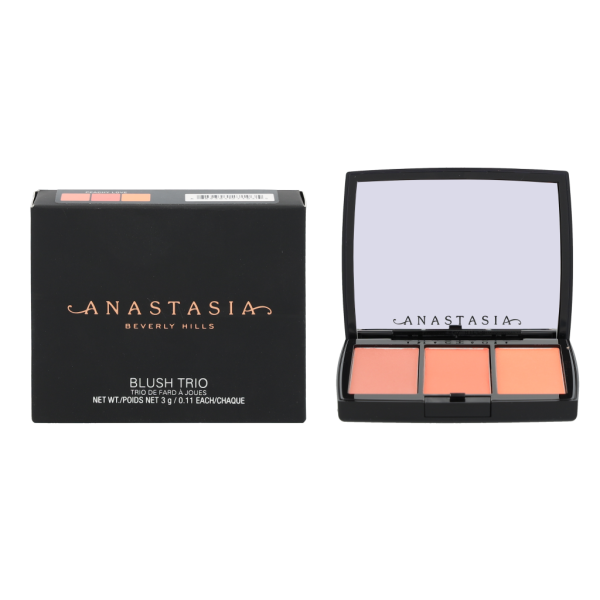 Anastasia Beverly Hills Blush Trio skaitalų paletė, atspalvis: Peachy Love, 9 g