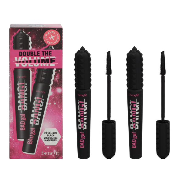 Benefit Duo Set: Badgal Bang! Volumizing Mascara apimties suteikiantis blakstienų tušas, atspalvis: 1 Intense Pitch Black, 2 x 8,5g