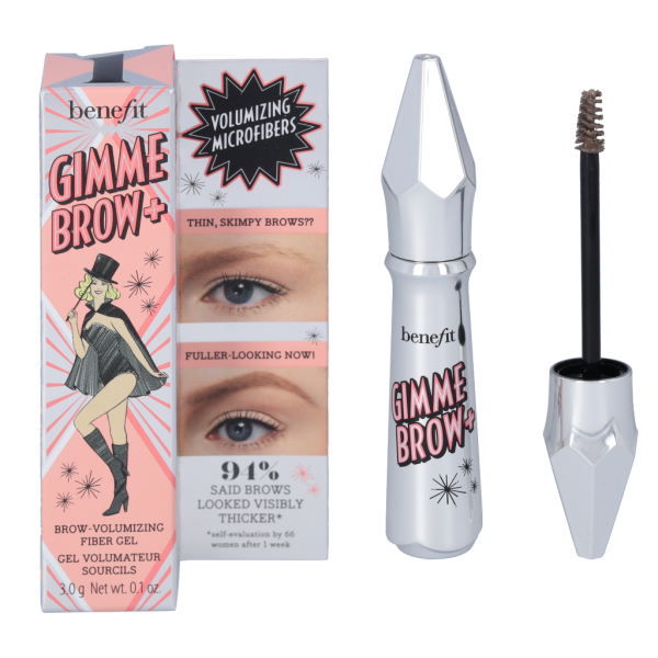 Benefit Gimme Brow+ Brow-Volumizing Fiber Gel antakių gelis, atspalvis: 01 Cool Light Blonde, 3 g