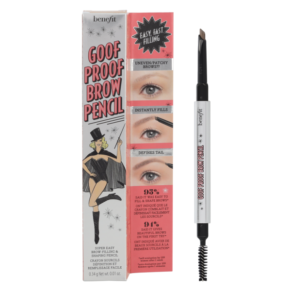 Benefit Goof Proof Brow Shaping Pencil antakių pieštukas, atspalvis: 02 Warm Golden Blonde, 0.34 g