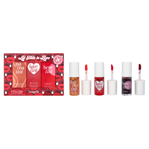 Benefit Lip Tints to Love Set lūpų ir skruostų dažų rinkinys, 3 x 6 ml