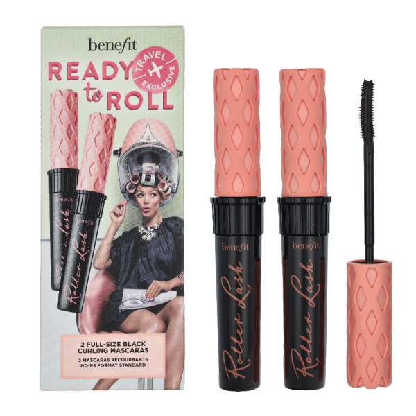 Benefit Ready To Roll Mascara Duo Travel Set blakstienų tušų rinkinys, atspalvis: Black, 2 x 8,5g