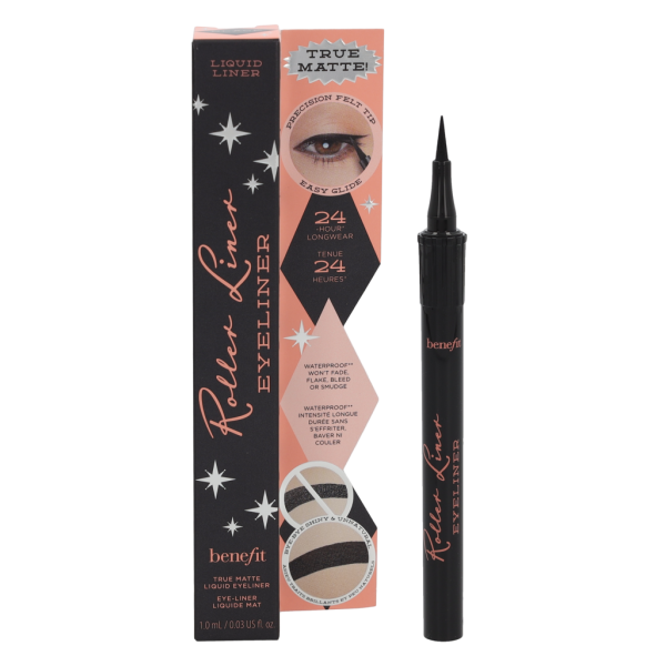 Benefit Roller Liner True Matte Liquid Eyeliner skystas akių apvadas, atspalvis: Black, 1 ml