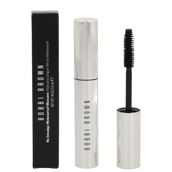 Bobbi Brown No-Smudge Waterproof Mascara vandeniui atsparus blakstienų tušas, atspalvis: 1 Black, 5.5 ml