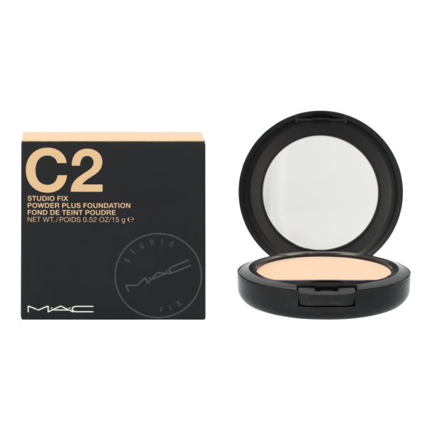 MAC Studio Fix Powder Plus Foundation kompaktinė pudra, atspalvis: C2, 15 g