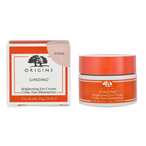 Origins Ginzing Brightening Eye Cream skaistinamasis kremas paburkusiems ir tamsiems paakiams, atspalvis: Cool, 15 ml