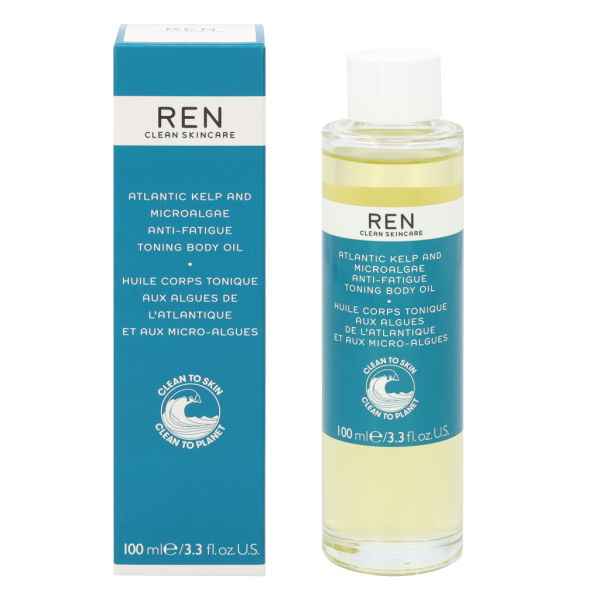 REN Atlantic Kelp And Microalgae Anti-Fatigue Toning Body Oil standinamasis kūno aliejus drėkinamojo poveikio, 100 ml