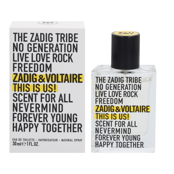 Zadig & Voltaire This is Us! SNFH EDT tualetinis vanduo Unisex, 30 ml