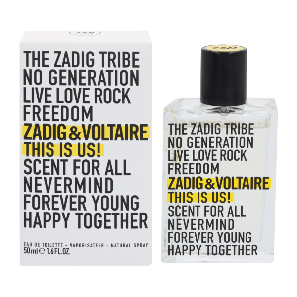 Zadig & Voltaire This is Us! SNFH EDT tualetinis vanduo Unisex, 50 ml