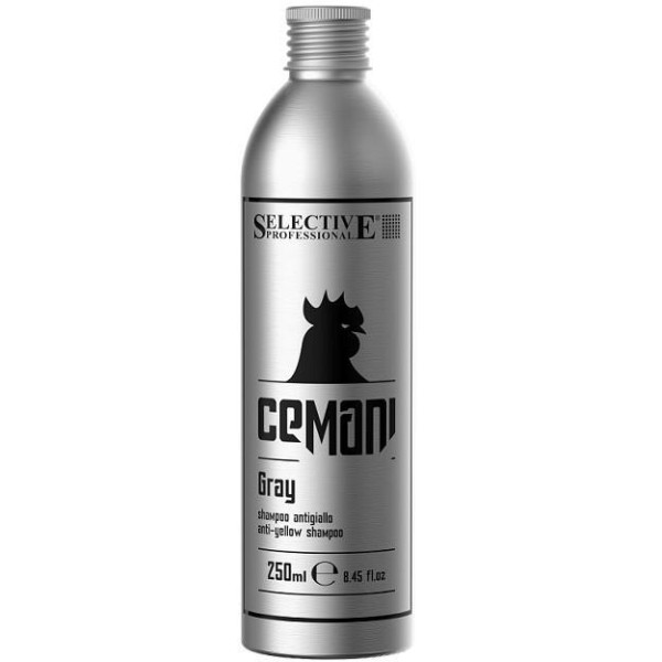 Selective Professional CEMANI GREY, 250 ml Šampūnas nuo geltonų atspalvių žiliems plaukams