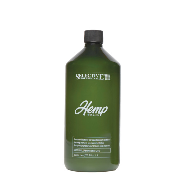 Selective Professional HEMP drėkinamasis šampūnas sausiems ir trapiems plaukams, 1000 ml