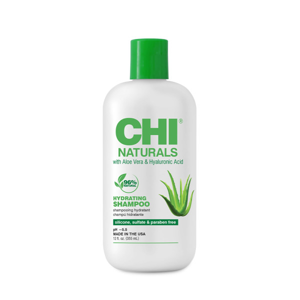 CHI NATURALS Drėkinantis šampūnas su aloe vera ir hialurono rūgštimi 355 ml