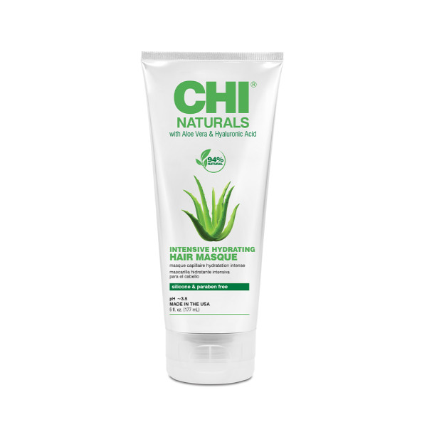 CHI NATURALS Intensyviai drėkinanti plaukų kaukė su aloe vera ir hialurono rūgštimi 177 ml