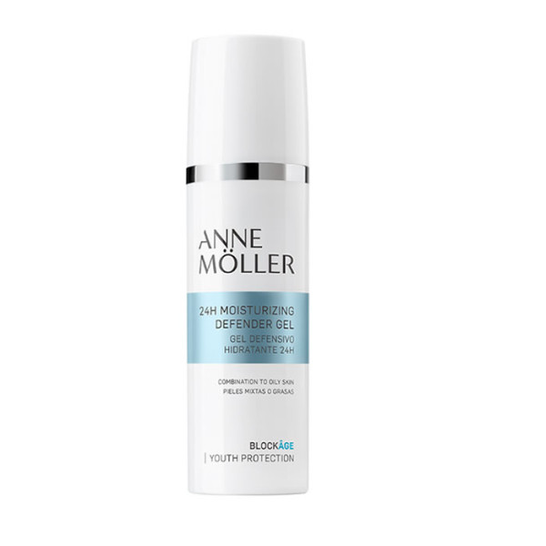 Anne Möller Blockâge 24H Moisturizing Defender Gel drėkinamasis, apsauginis veido gelis mišriai/riebiai odai, 50 ml