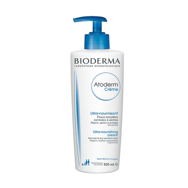 Bioderma Atoderm Crème Ultra Parfumée intensyviai drėkinantis ir maitinantis kūno kremas, 500 ml