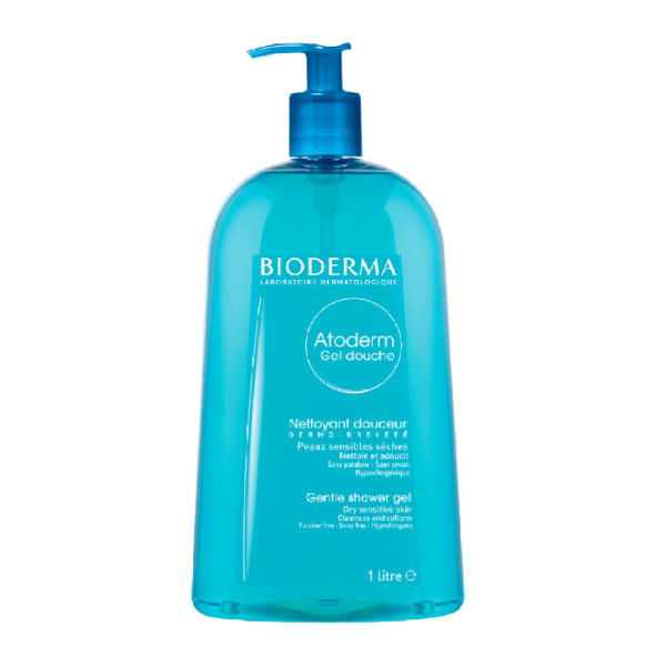 Bioderma Atoderm Gentle Cleansing Shower Gel švelni dušo želė sausai ir jautriai odai, 1000 ml