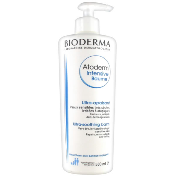 Bioderma Atoderm Intensive Baume Ultra Soothing Balm kūno kremas emolientas, labai sausai ir atopiškai odai, 500 ml