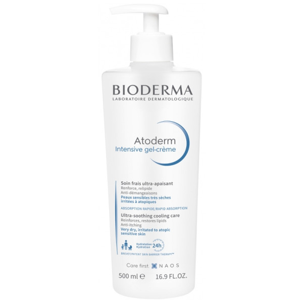 Bioderma Atoderm Intensive Gel Cream gelis - kremas labai sausai atopiškai odai, 500 ml