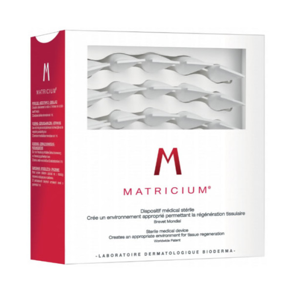 Bioderma Matricium Skin Regeneration Treatment regeneruojamoji odos priemonė ampulėse, 30 x1 ml