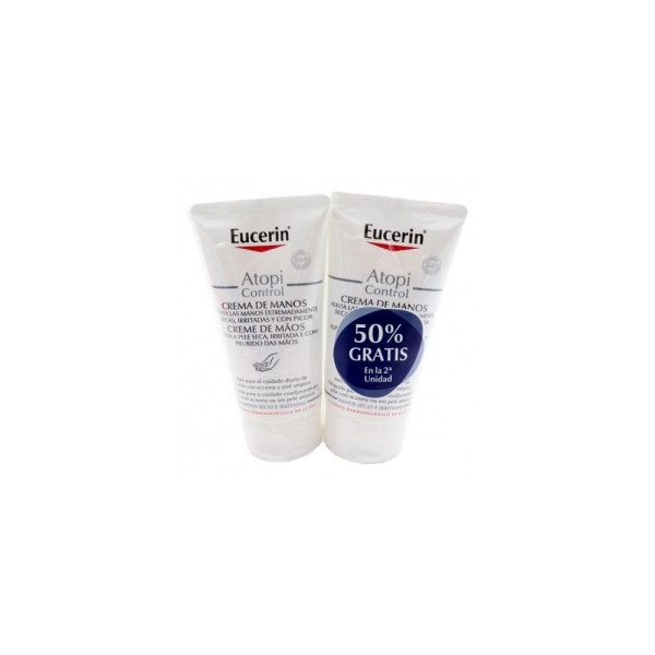 Eucerin AtopiControl Hand Cream rankų kremas, 2 x 75 ml