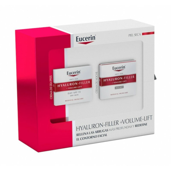 Eucerin Hyaluron-Filler + Volume-Lift veido kremų rinkinys (dieninis kremas, 50 ml + naktinis kremas, 50 ml)