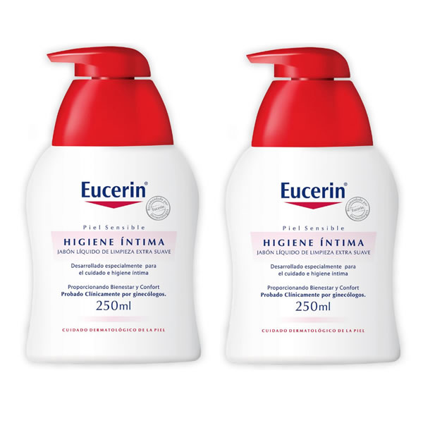 Eucerin Intimate Hygiene Wash Protection Fluid intymios higienos prausiklis, 2 x 250 ml