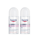 Eucerin Roll On Deodorant Sensitive Skin rutulinis dezodorantas jautriai odai, 2 x 50 ml